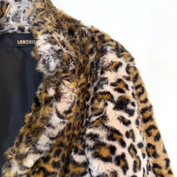 Leopard Print Faux Fur Coat - Picture 4 of 9
